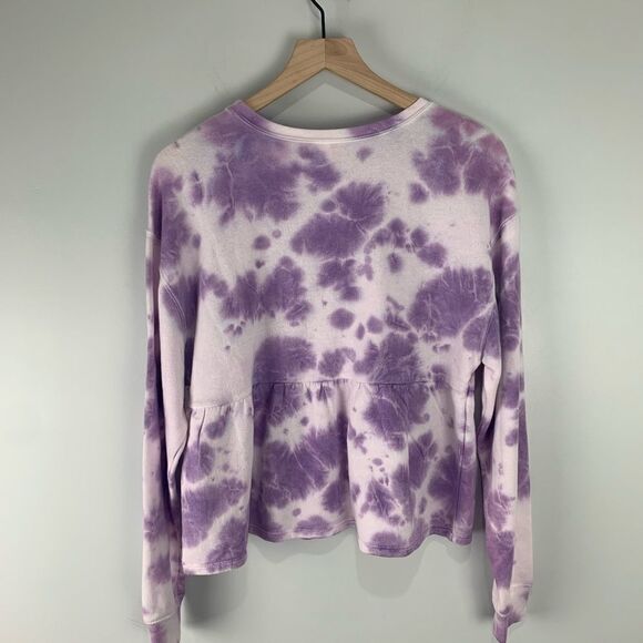 BP Purple Tie Dye Babydoll Sweatshirt S - Picture 7 of 8